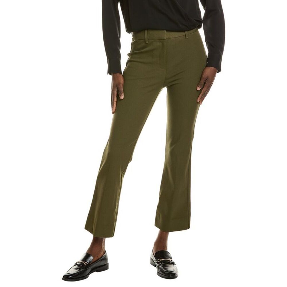 Derek Lam 10 Crosby Womens Cropped Flare Trouser, Green